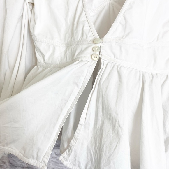 STAUD Luna Puff-Sleeve Peplum Top - Picture 5 of 11